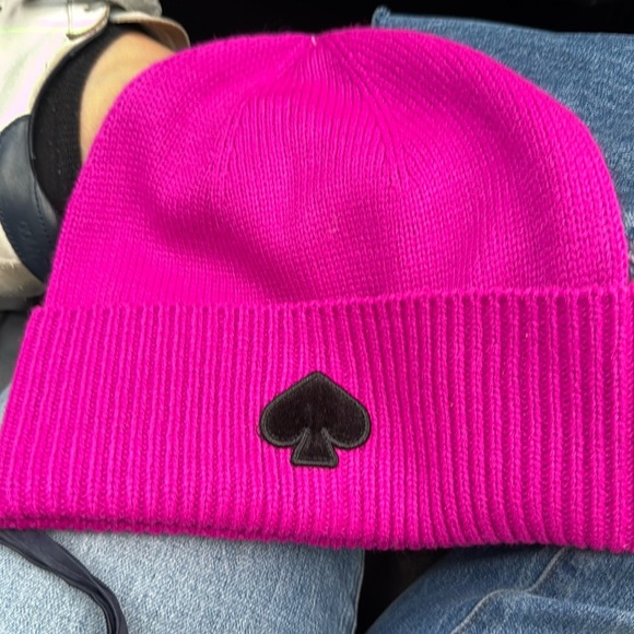 Kate Spade Flocked Spade Beanie Hat NWT - 3 beanies sold separately - Picture 1 of 7